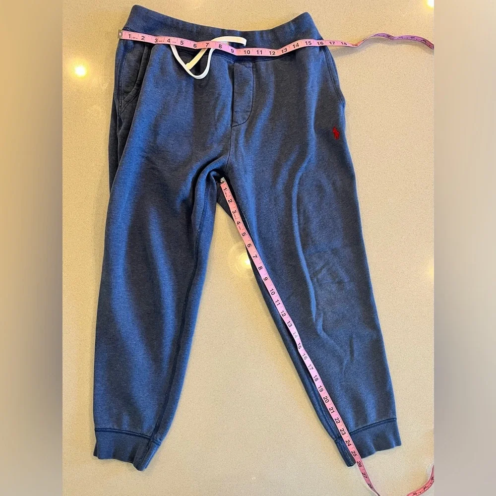 Polo Ralph Lauren Sweatpants Joggers Men's Medium Blue Red Pony Logo Drawstring